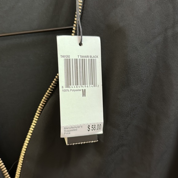 🔥🔥🔥NEW Tahari Black Zip Sleeveless Blouse Top - Picture 2 of 6